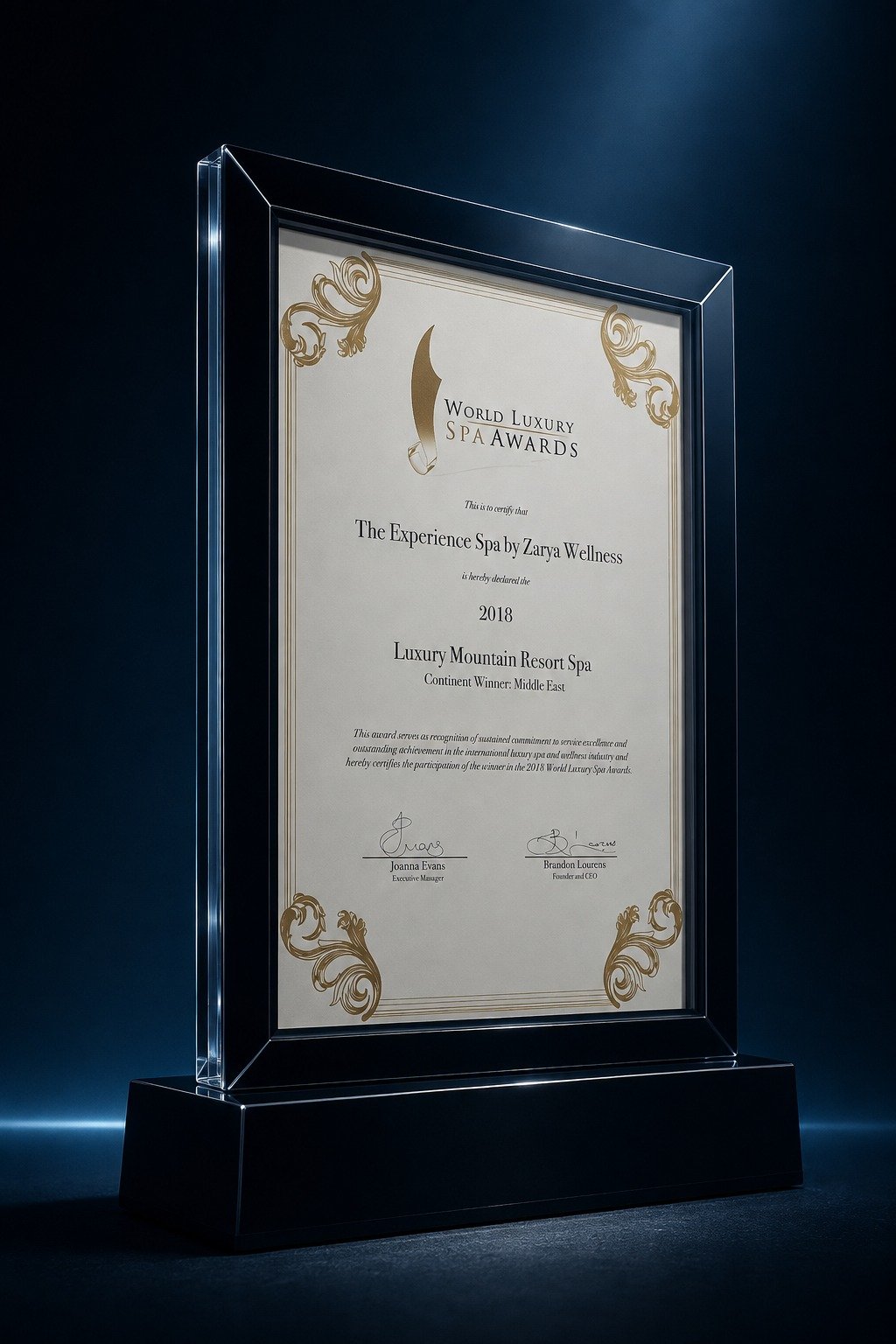 World Luxury Spa Awards – 2018